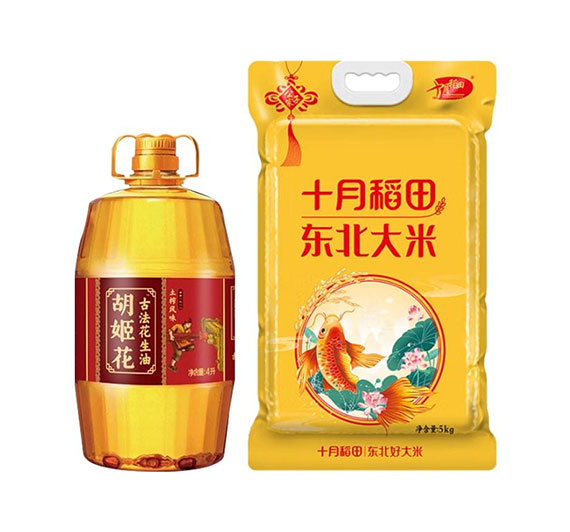 胡姬花 十月稻田米油组合